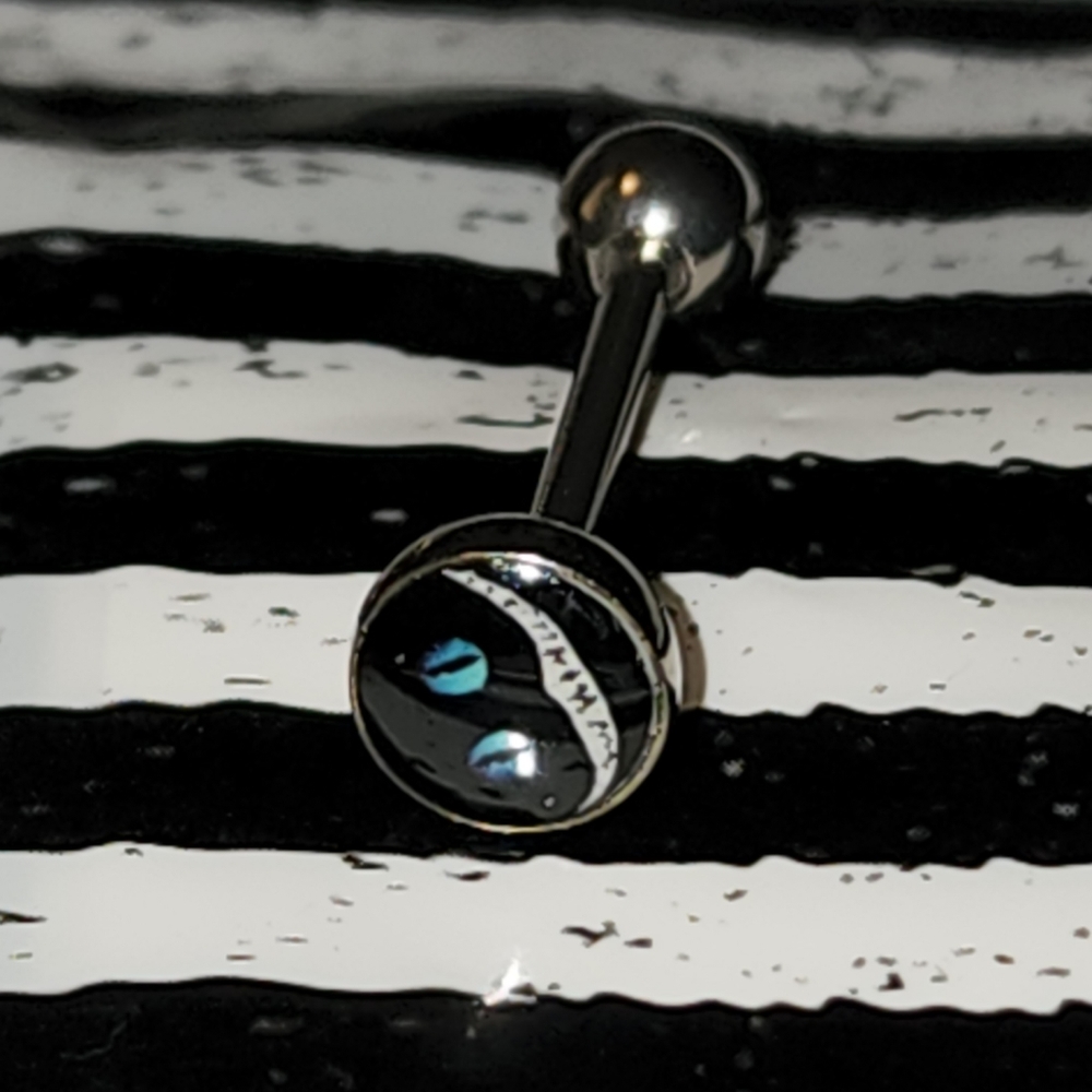 14g cheshire cat smile tongue ring